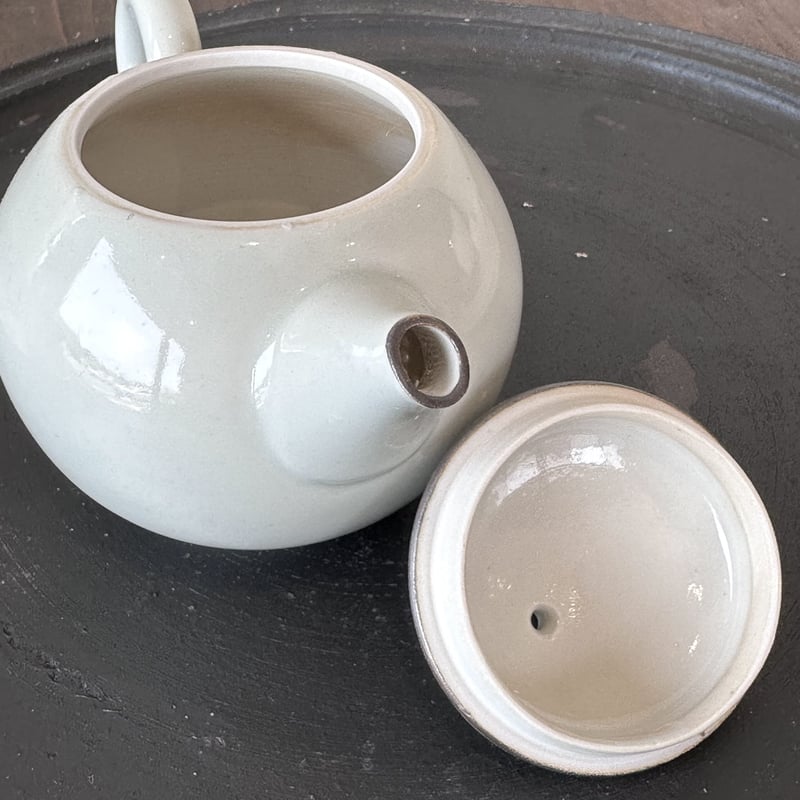 失透釉 後手 急須 古美術 古道具 アンティーク 千葉光広 Mitsuhiro Chiba 透明釉 後手急須 ST0599 | TOKONAME