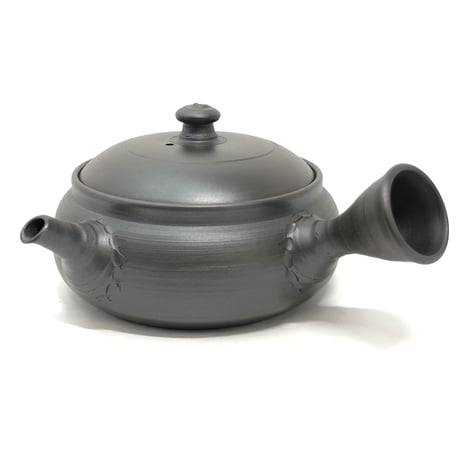 伊藤雅風 Gafu Ito 黒泥 平丸急須 　ST0329