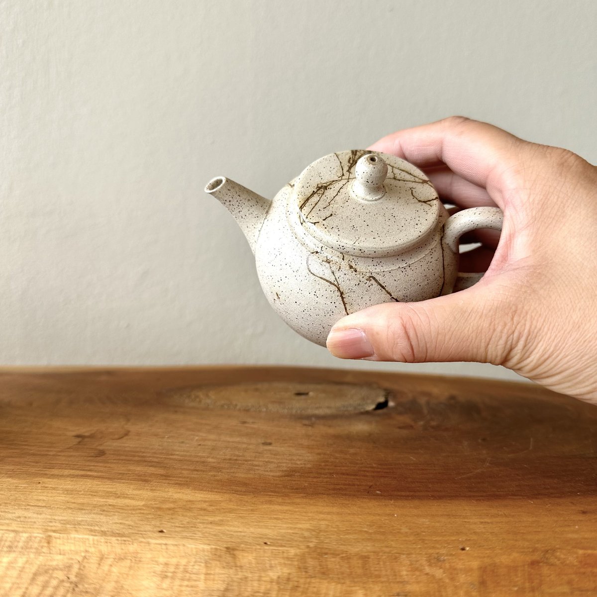 甚秋 伊藤成二 Jinshu Seiji Ito 白 藻掛け 後手急須 ST0620