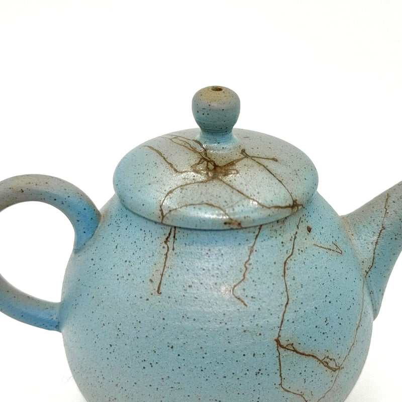 甚秋 伊藤成二 Jinshu Seiji Ito 空色 藻掛け 後手急須 ST082