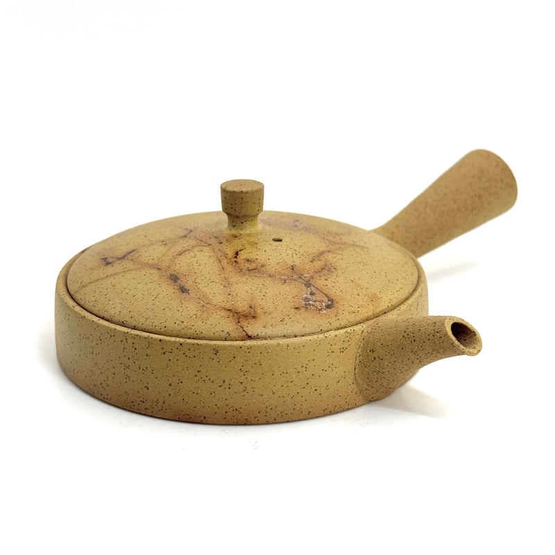 甚秋 伊藤成二 Jinshu Seiji Ito 極平急須黄藻掛け ST0994 |