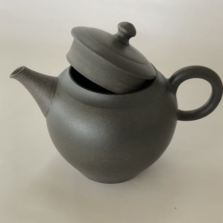 千葉光広 Mitsuhiro Chiba 黒 印籠蓋 後手急須　ST0047