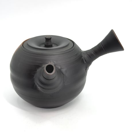 村越風月 Fugetsu Murakoshi 窯変茶注 丸型 木箱入　ST1156