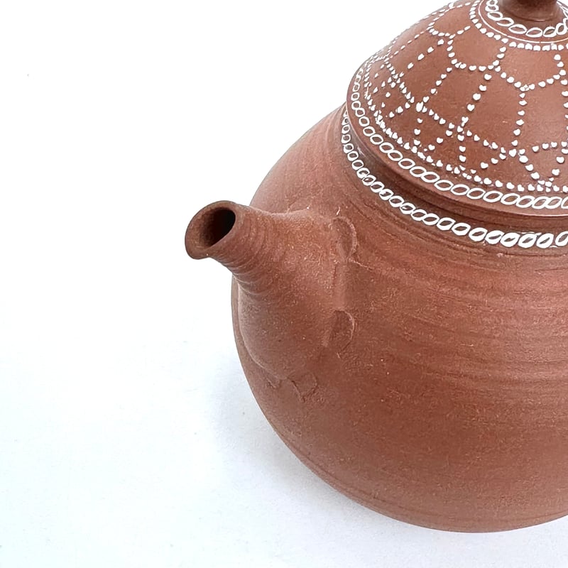 小北條 Kohokujo 朱泥 象嵌 印籠蓋 後手 急須 ST0871 | TOKONAME