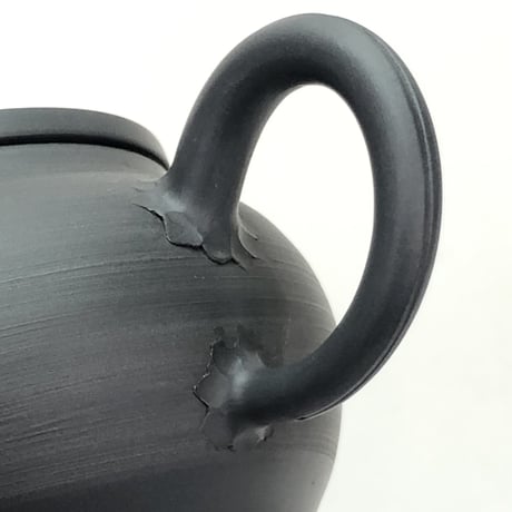 伊藤雅風 Gafu Ito 黒マット 印籠蓋 後手急須　ST0166