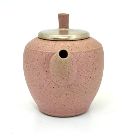 甚秋  伊藤成二  Jinshu  Seiji Ito  桜色 銀蓋 後手急須 　ST0726