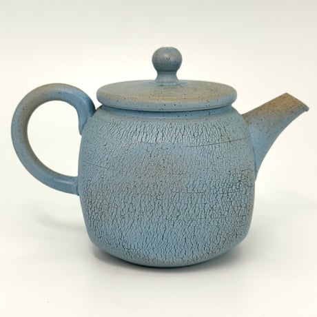 甚秋  伊藤成二  Jinshu  Seiji Ito  空色 嵐絞り 茶壺 　ST0725