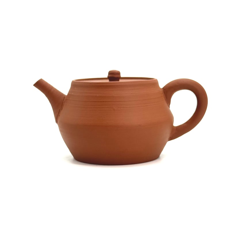 山田陶山 Tozan Yamada 朱泥 後手 急須(平蓋） ST 1008 | TOKONA