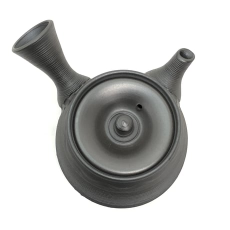 伊藤雅風 Gafu Ito 黒泥 糸目 急須 　ST0333