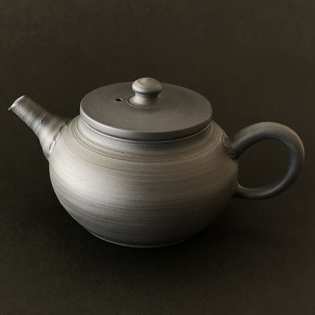 伊藤雅風 Gafu Ito 黒マット 印籠蓋 後手急須　ST0080