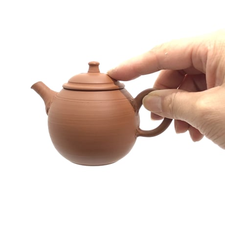 伊藤雅風 Gafu Ito 朱泥 印籠蓋 茶銚　ST0317