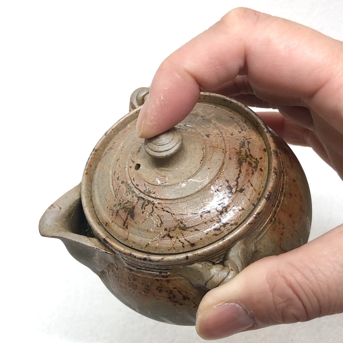 大発中国　辰砂　花弁魚藻文　獅子摘　蓋壺　Ｃ　8939Ａ 辰砂葡萄文壺 文化遺産オンライン