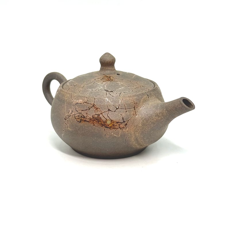 谷川仁 Hitoshi Tanikawa 炭化藻掛 後手急須 ST1031 | TOKONAM