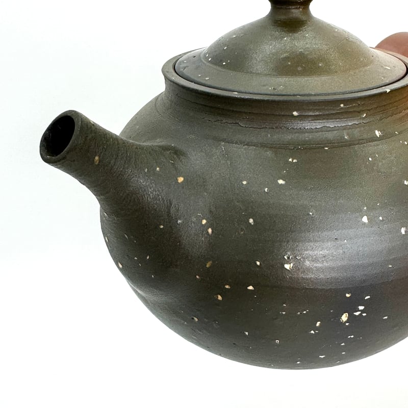 北條 Hokujo 朱泥梨皮窯変印籠蓋茶注（嵌め蓋）木箱入 ST0706