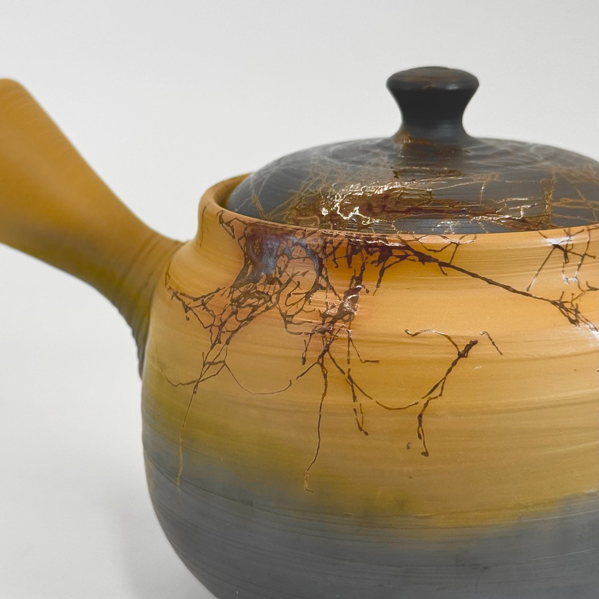 片山白山 Hakusan Katayama 黄泥窯変藻掛け急須 ST0771 | TOKONA
