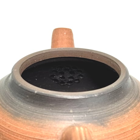 村越風月 Fugetsu Murakoshi 梨皮窯変 茶銚 木箱入　ST1135