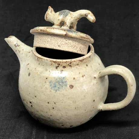 加賀美円 Tsubura Kagami 猫の印籠蓋 後手急須　ST0219