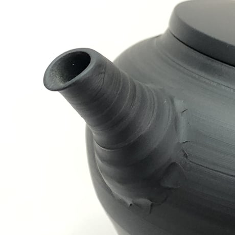 伊藤雅風 Gafu Ito 黒マット 印籠蓋 後手急須　ST0166