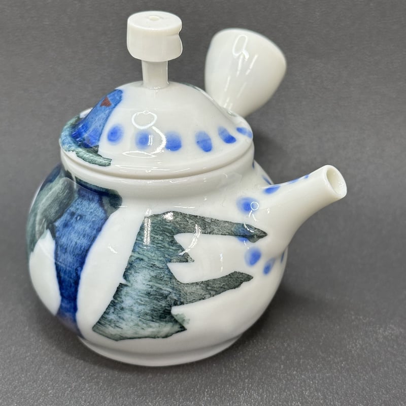 急須　一光作 極平藻掛け急須 急須 横手急須 - Sazen Tea