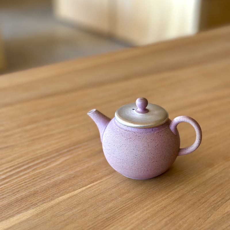 甚秋 伊藤成二 Jinshu Seiji Ito 桜色 銀蓋 後手急須 ST0660