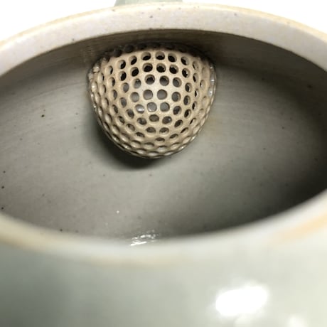 千葉光広 Mitsuhiro Chiba 灰釉 印籠蓋 後手急須　ST0123