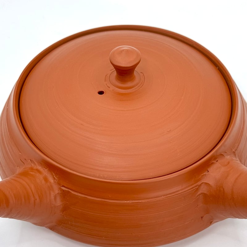 吉川雪堂 Setsudo Yoshikawa 朱泥 筋挽き平急須 ST0854 | TOKON