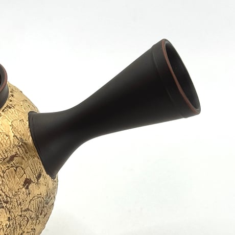 鯉江廣 Hiroshi Koie  金・プラチナ彩 茶注(高台丸) 木箱入　ST1192