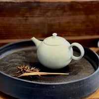 千葉光広 Mitsuhiro Chiba 灰釉 印籠蓋 後手急須　ST0880