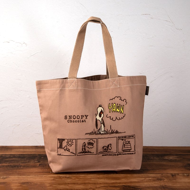 SC-127 刺繍ｷｬﾝﾊﾞｽﾄｰﾄﾊﾞｯｸﾞ【ﾗｲﾄﾌﾞﾗｳﾝ】 | SNOOPY Cho