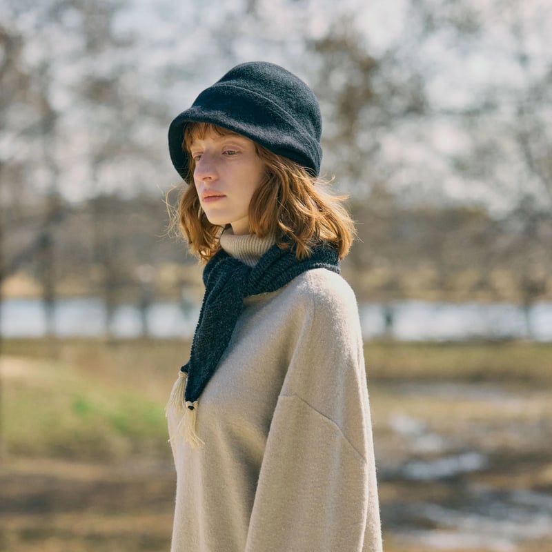 chisaki　tiekaウールハット　グレー サロン アダム エ ロペ SALON adam et rope' 【chisaki】Tieka ハット