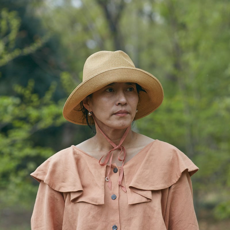 chisaki折りたためる和紙帽子Enrie chisaki(チサキ) つば広ペーパーブレード中折れ帽 ENRIE