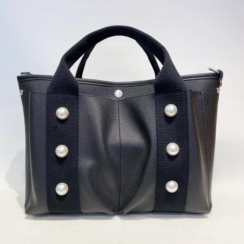パール付きA4トート | Asamibag