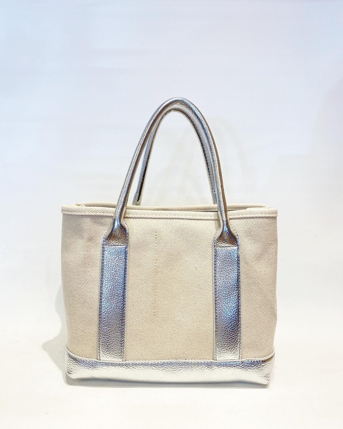 パーテーションキャンバストートバッグ/シルバー | Asamibag
