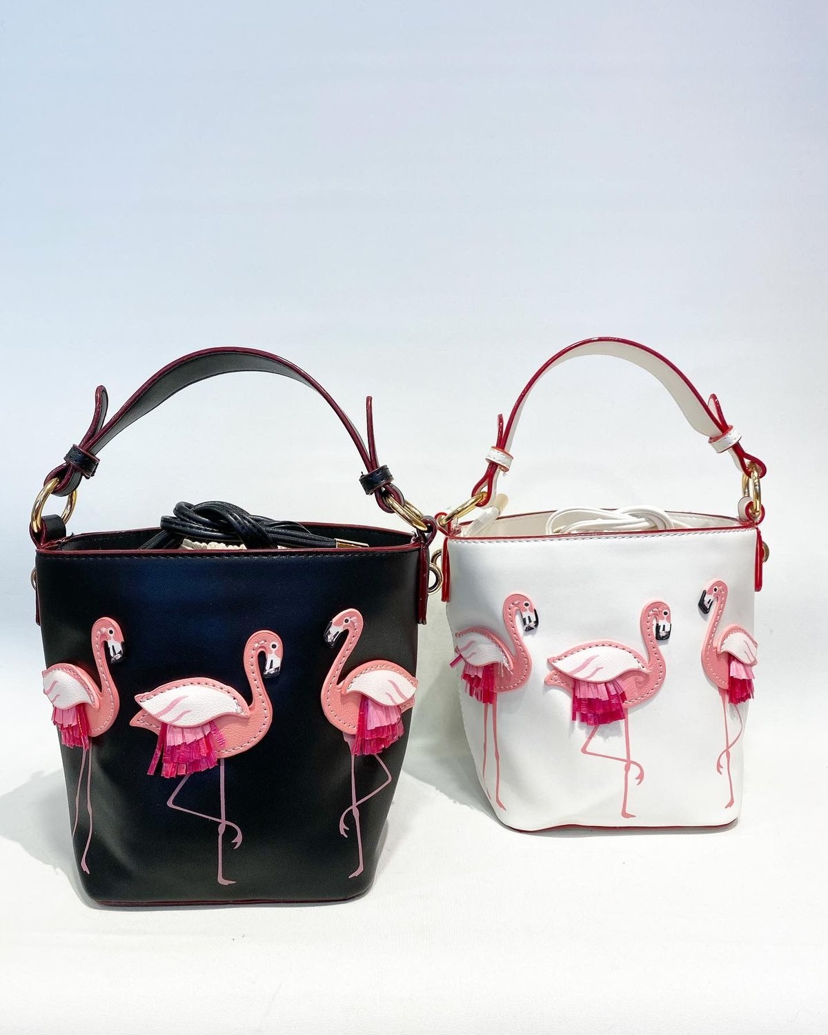 巾着バッグS size　フラミンゴ柄 巾着バッグS sizeフラミンゴ柄