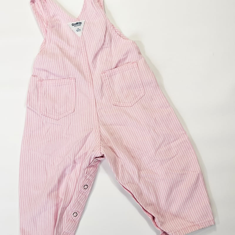 Oshkosh Pink Stripe Overall 80-90cm | TINY VILL