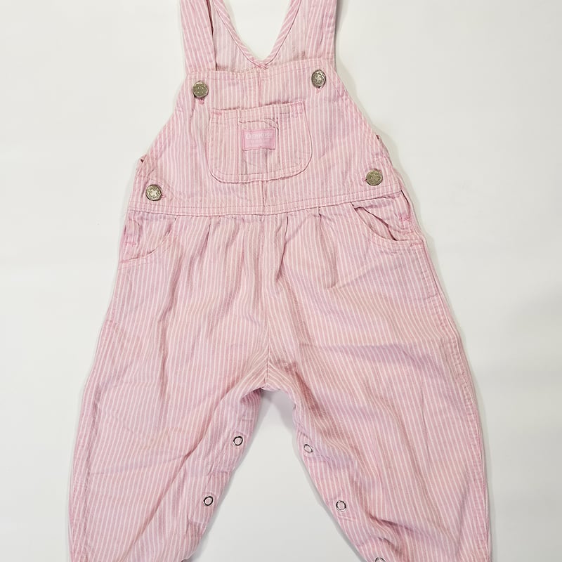 Oshkosh Pink Stripe Overall 80-90cm | TINY VILL