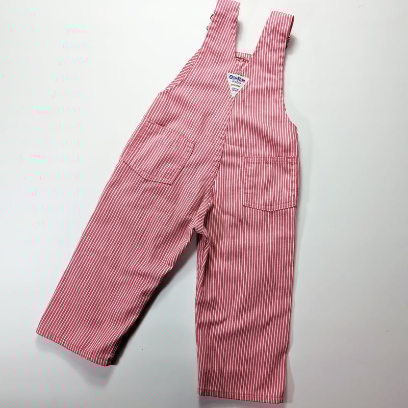 OshKosh  ヒッコリー　オーバーオール　サイズ32 Oshkosh Pink Hickory Overall 95cm☆ | TINY VILLA