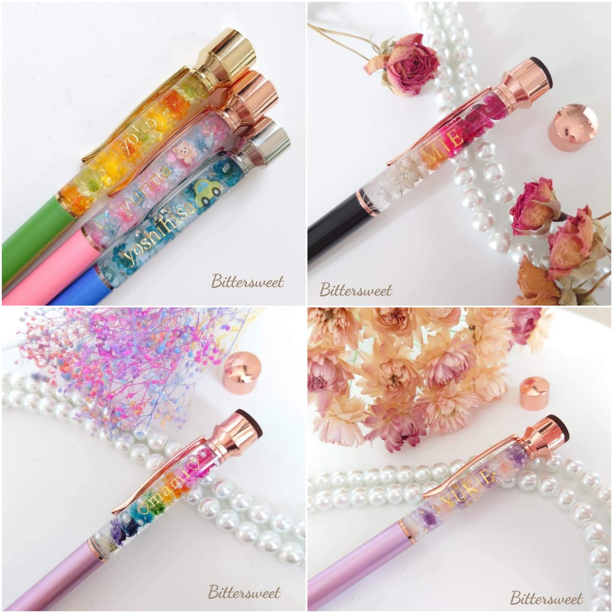 印鑑付きハーバリウムボールペン＊納期は受注から1か月～2か月  