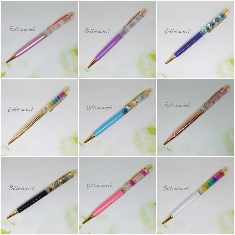 ハーバリウムボールペン《パール・クリスタルにも対応可》＊納期は受注