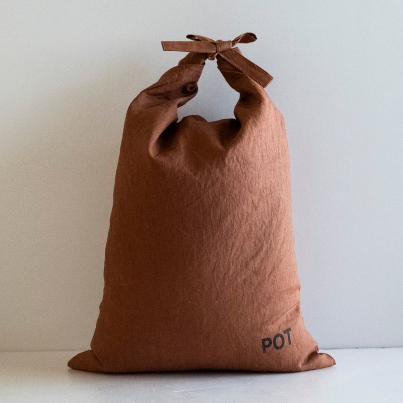 天然の防虫・消臭効果 柿渋染米袋（〜6kg） | POT Dye & Design