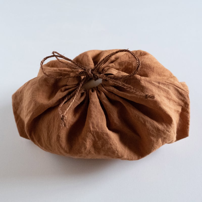 柿渋染野菜巾着袋柿渋色(紐3種) | POT Dye & Design