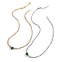 Green Heart Necklace/2color