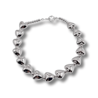 Heart Plump Metal Necklace