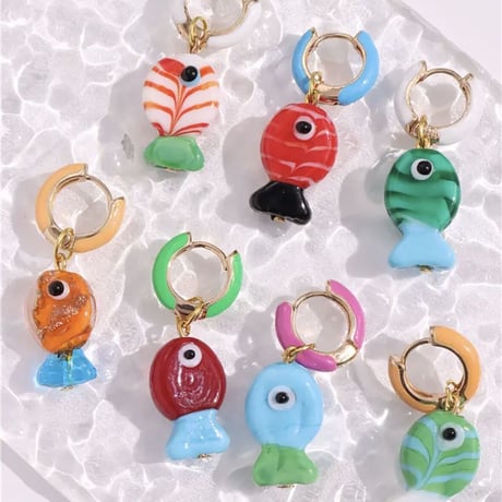 Cute Fish Hoop Pierce/11color