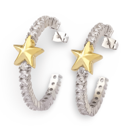 Star Crystal Hoop Pierce