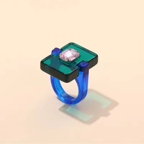 Skeleton Square Ring/6color