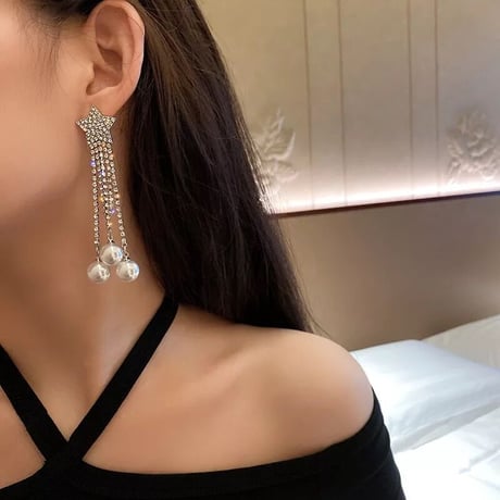 Star Fringe Pearl Pierce