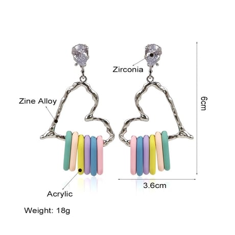 Heart Pastel Ring Pierce