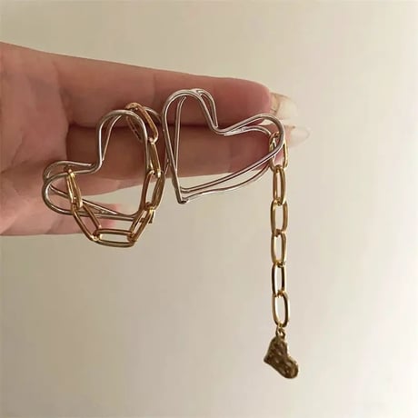 Asymmetry Heart Chain Pierce