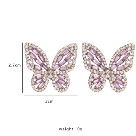 Crystal Butterfly Pierce/3color